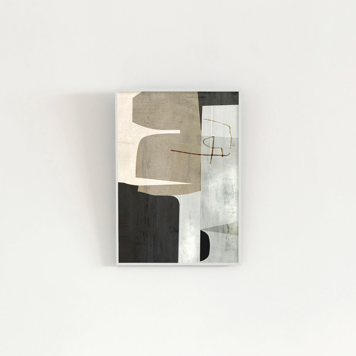 ALUMI　Art Frame　暮らしにアートを　 Brown ＋ Black　Abstract #4
