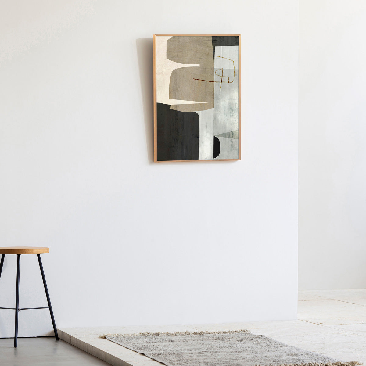 ALUMI　Art Frame　暮らしにアートを　 Brown ＋ Black　Abstract #4