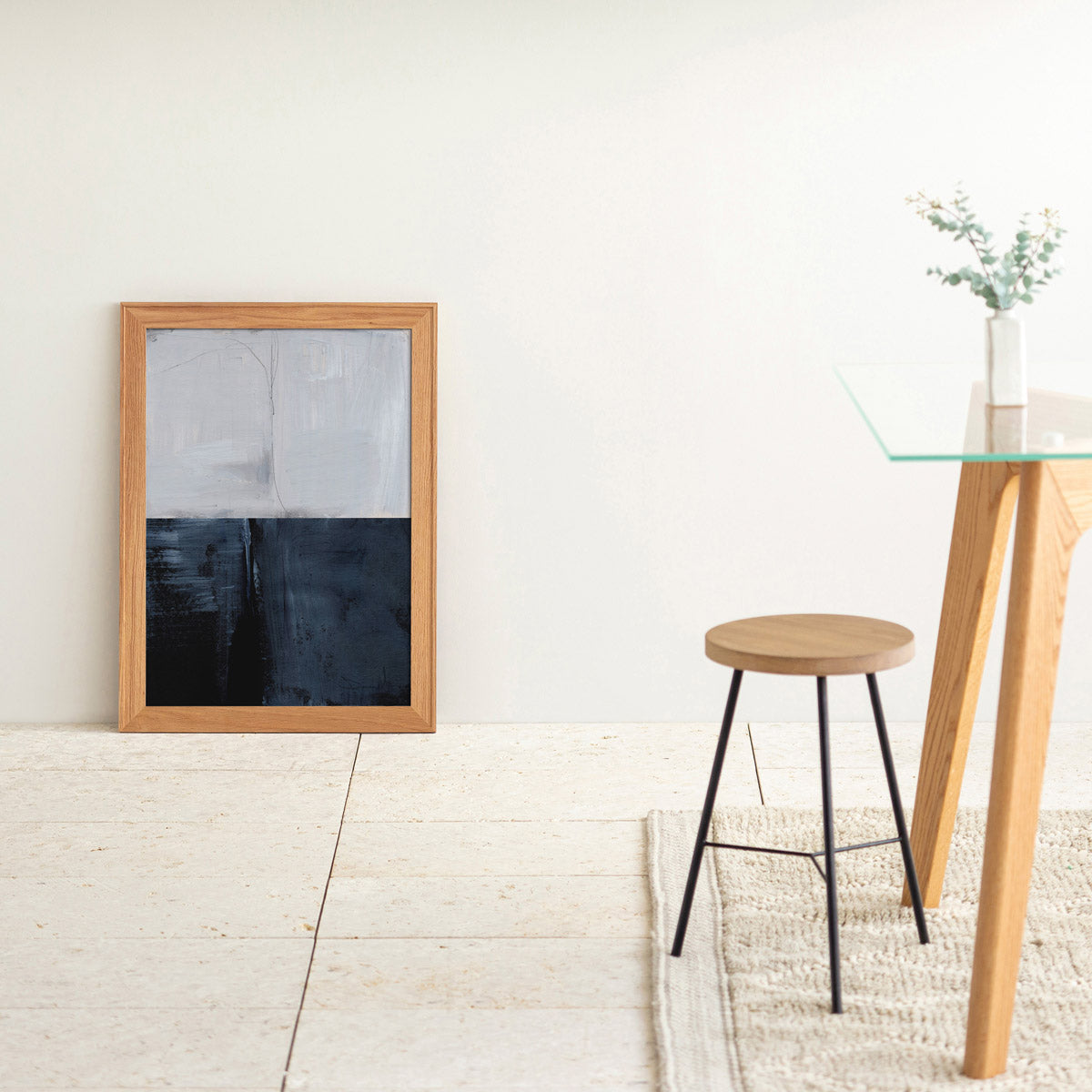 OAK　Art Frame　暮らしにアートを　Navy  × Horizon　Abstract #1