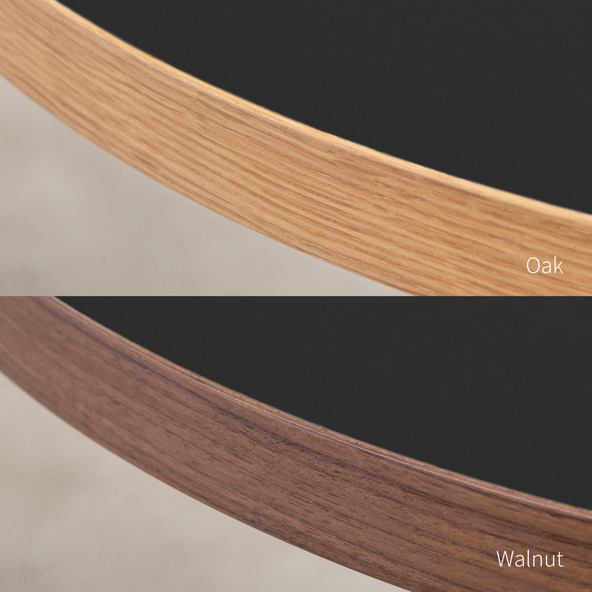 スマート造作カフェテーブル / リノリウム 全32色　白スチール脚 4本脚 × ラウンド φ81 - 100