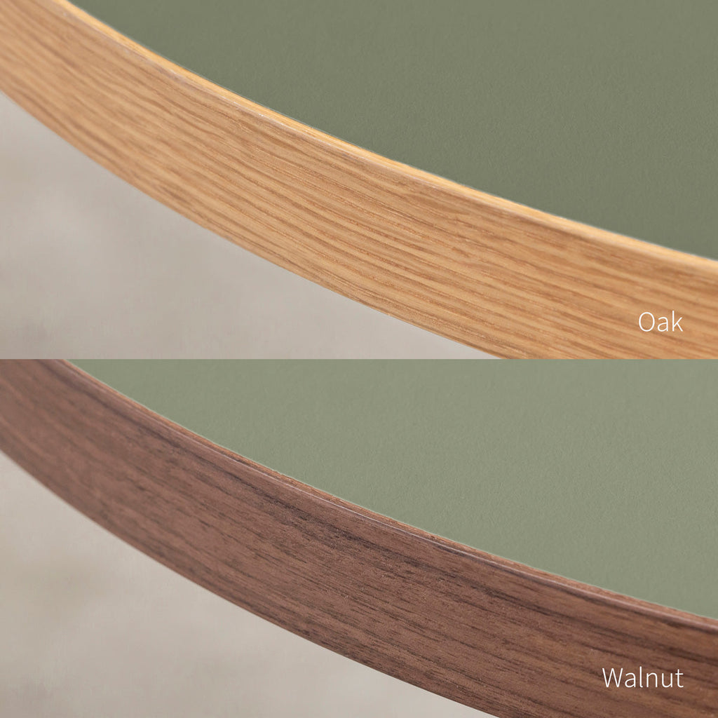 スマート造作カフェテーブル / リノリウム 全32色　黒スチール脚 カフェX × ラウンド φ81 - 90