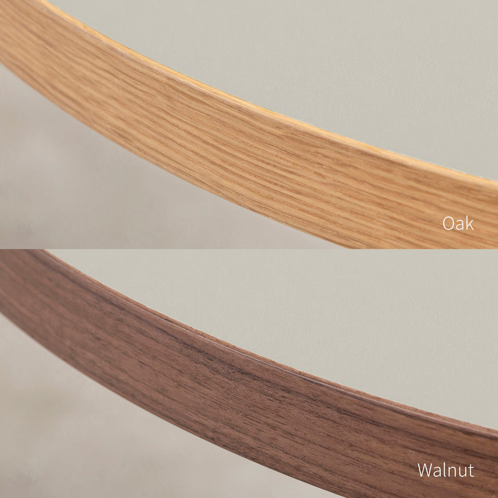 スマート造作カフェテーブル / リノリウム 全32色　白スチール脚 4本脚 × ラウンド φ81 - 100