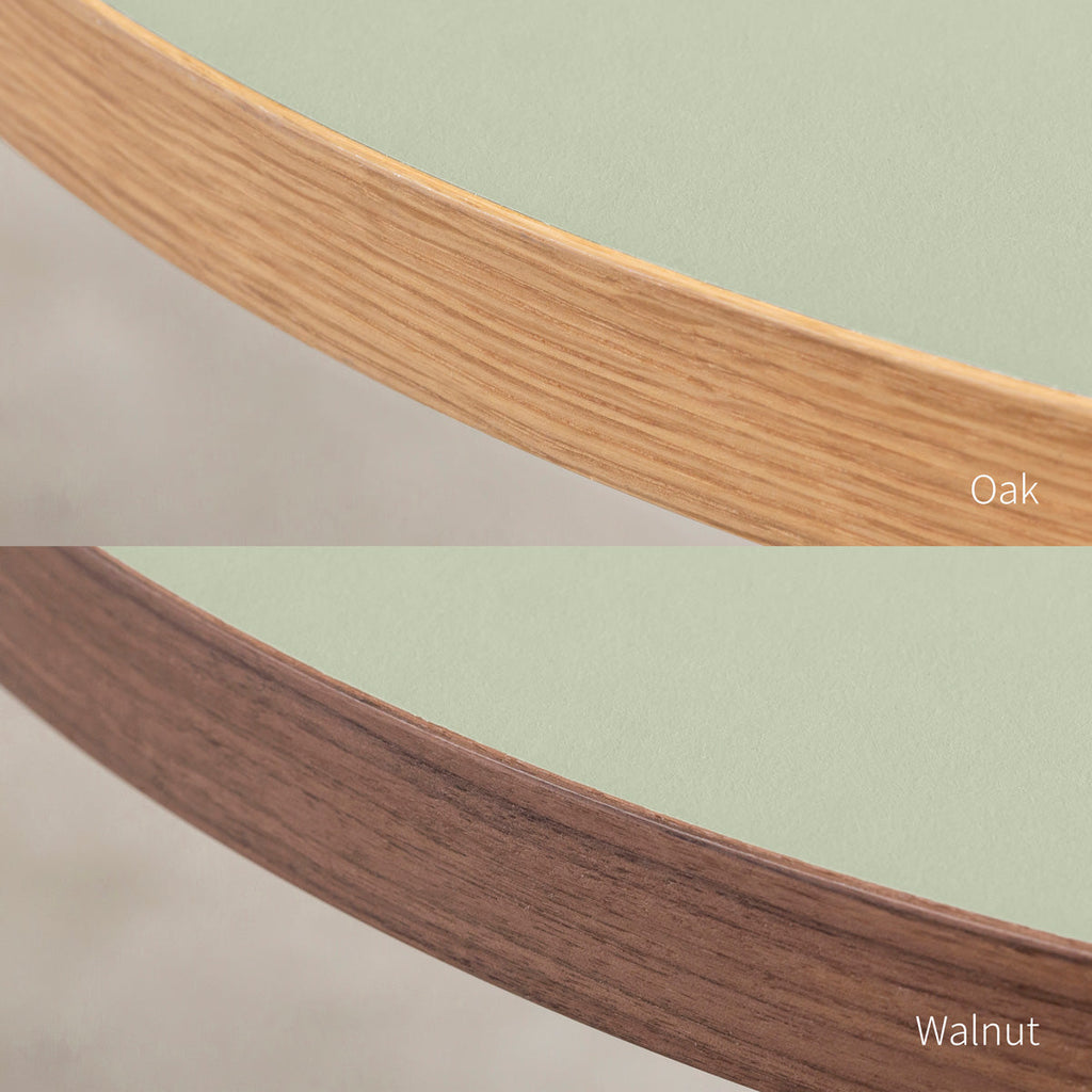 スマート造作カフェテーブル / リノリウム 全32色　黒スチール脚 カフェX × ラウンド φ81 - 90