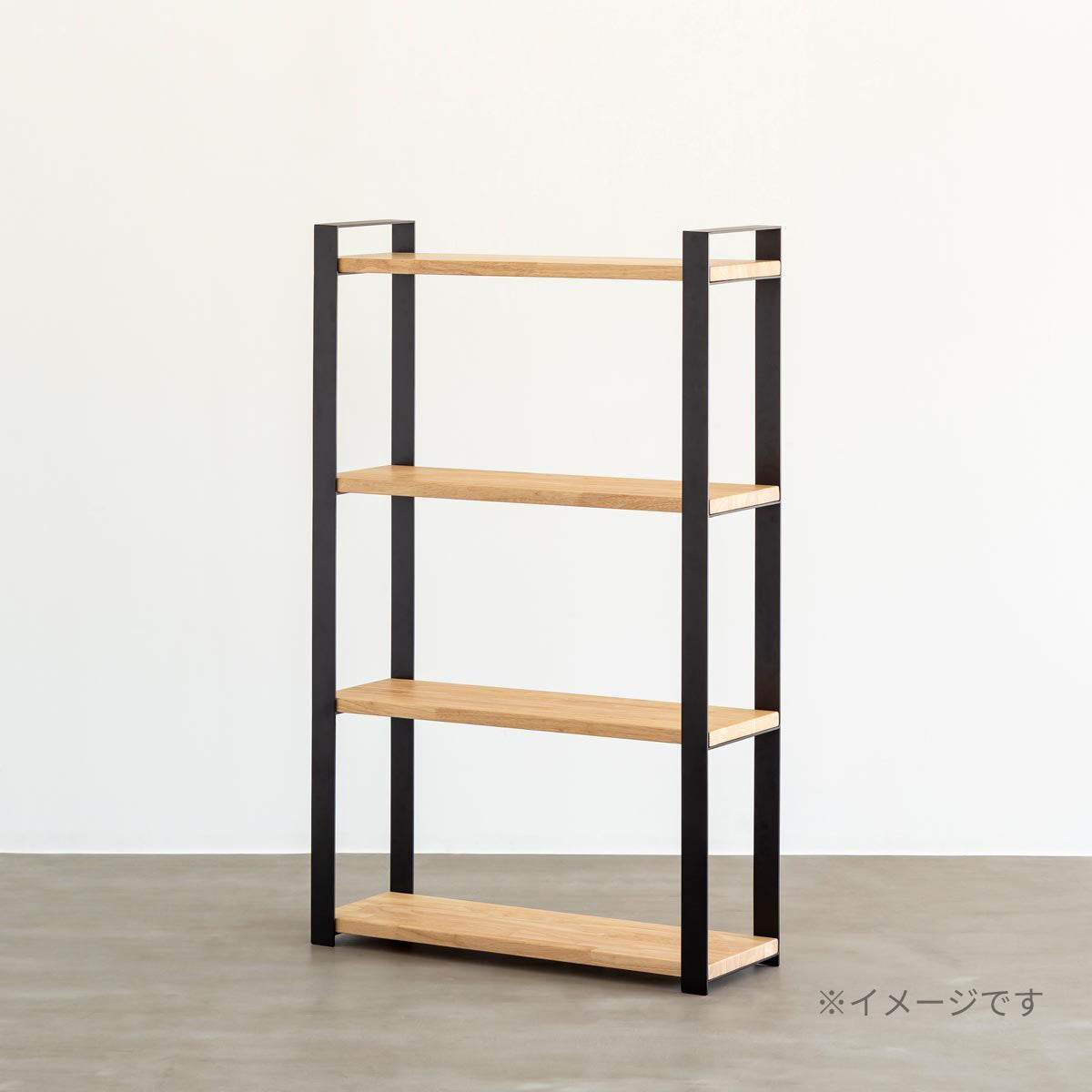 スマート造作シェルフ / パイン × 白スチール脚