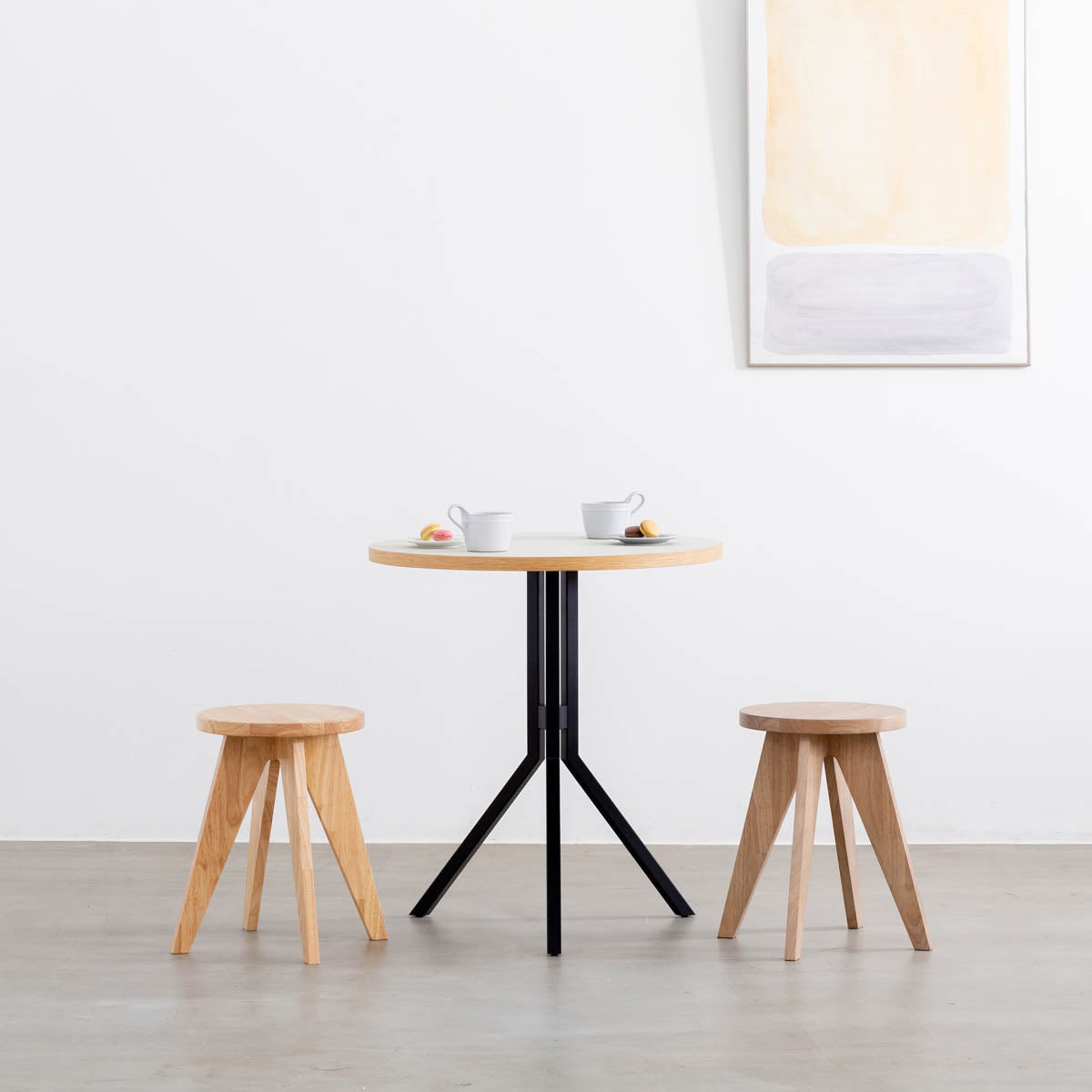 Eco - Simple ソリッドスツール ラバーウッド材 – SITURAEMON