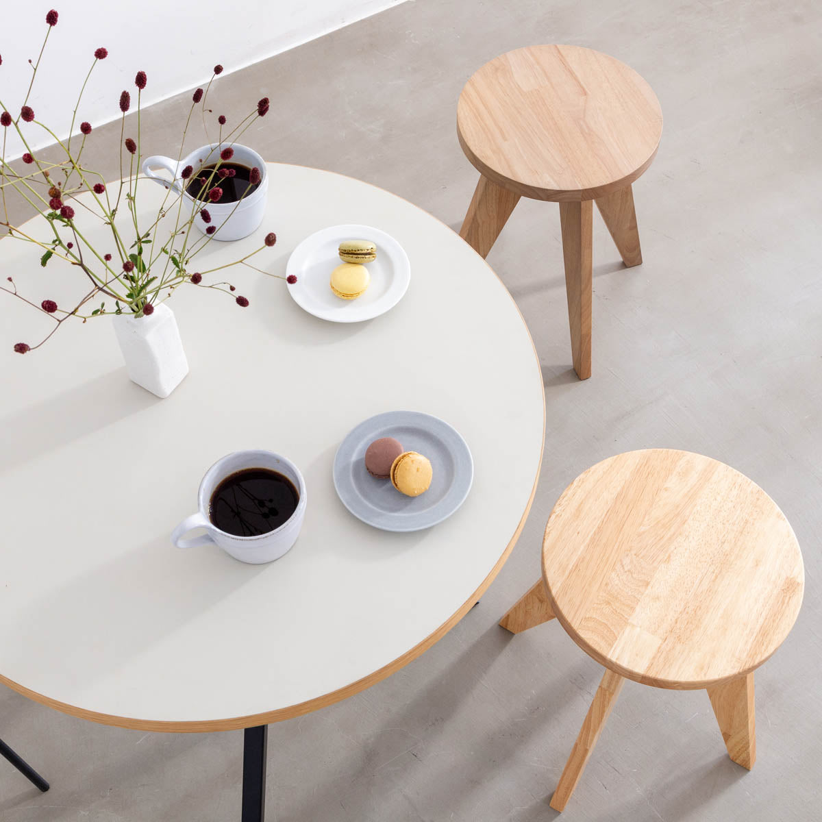 Eco - Simple ソリッドスツール ラバーウッド材 – SITURAEMON