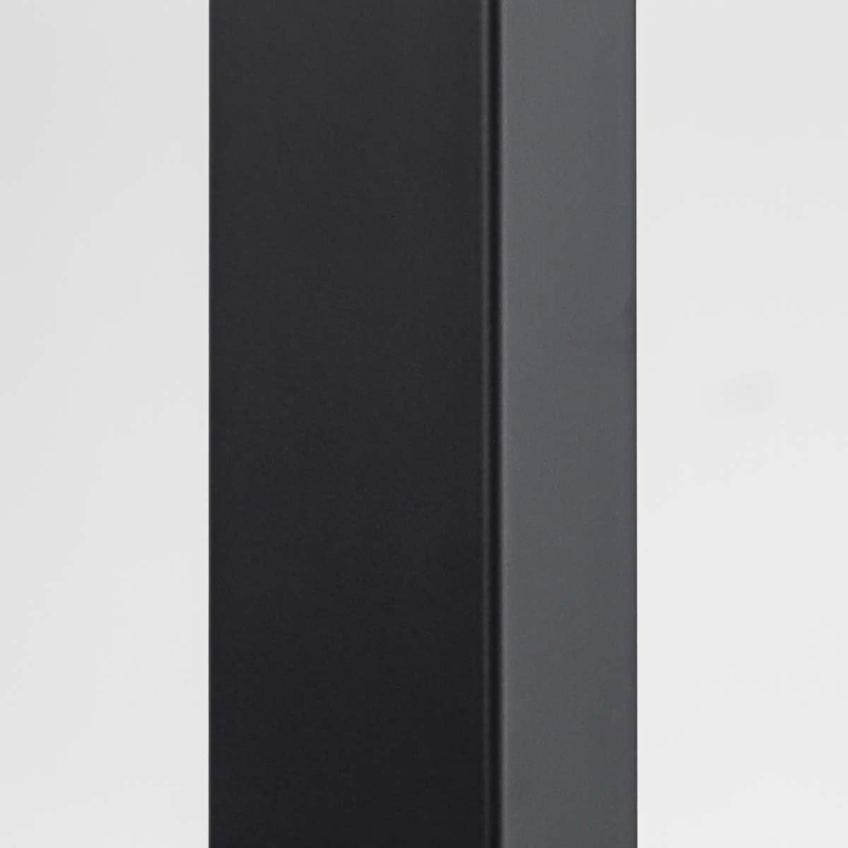 スマート造作テーブル / ラバーウッド ナチュラル × Tube T - 黒スチール脚 × W100 - 180cm, D91 - 120cm