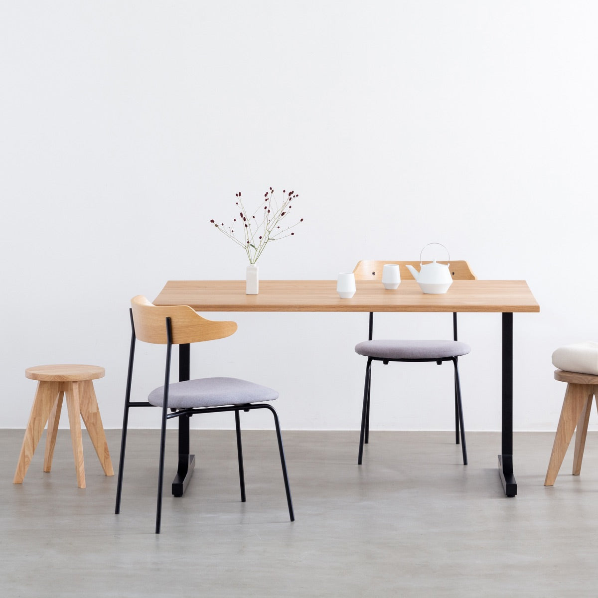 KANADEMONO Eco Simple ソリッドスツール ラバーウッド材 Eco - Simple ソリッドスツール ラバーウッド材 – KANADEMONO