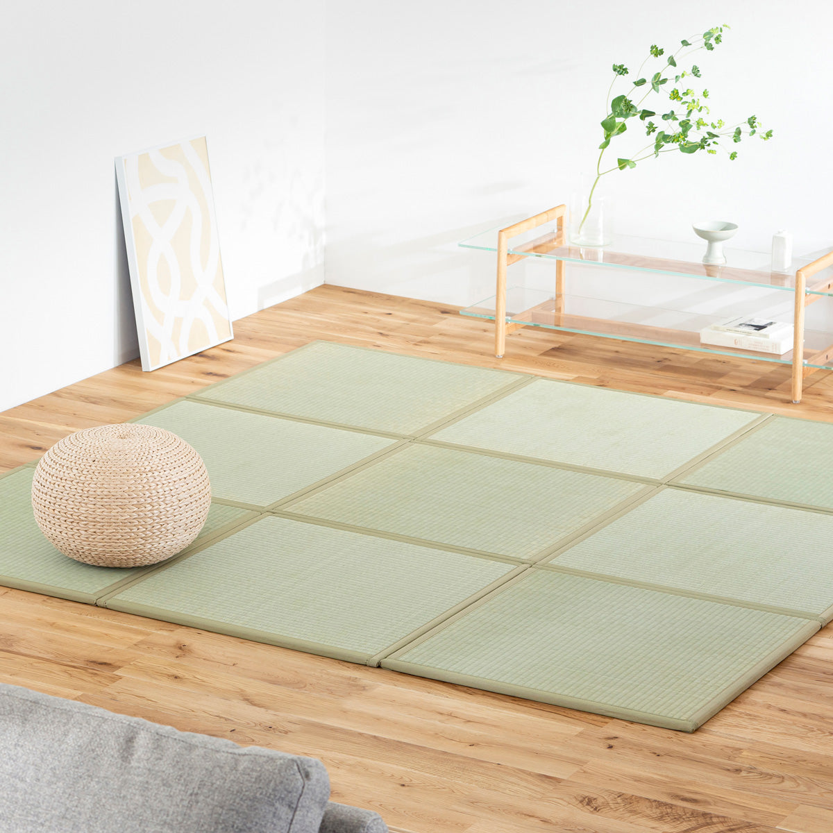 国産のい草をつかった爽やかな印象の70 × 70cmの置き畳（使用例9）