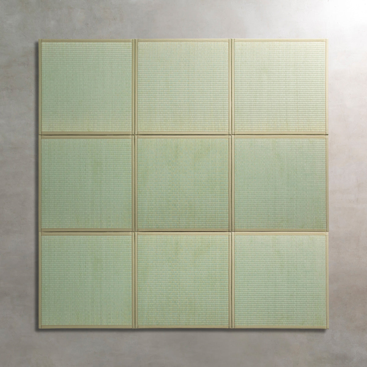 国産のい草をつかった爽やかな印象の70 × 70cmの置き畳（9枚俯瞰カット）