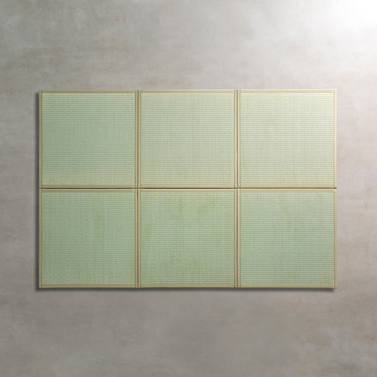 国産のい草をつかった爽やかな印象の70 × 70cmの置き畳（6枚俯瞰カット）