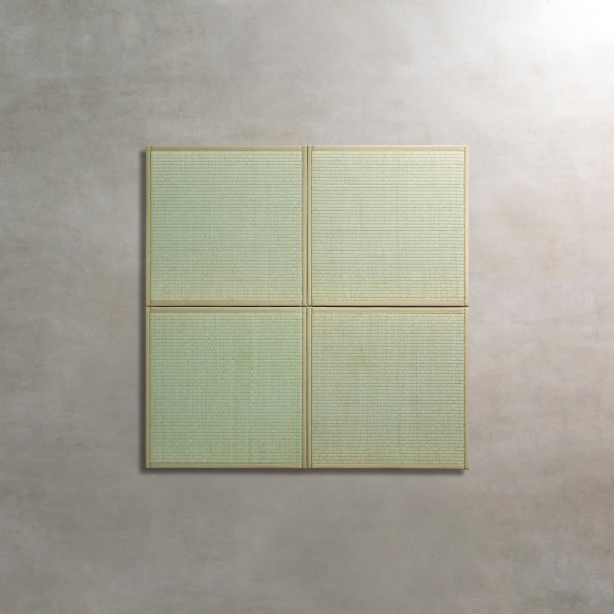 国産のい草をつかった爽やかな印象の70 × 70cmの置き畳（4枚俯瞰カット）