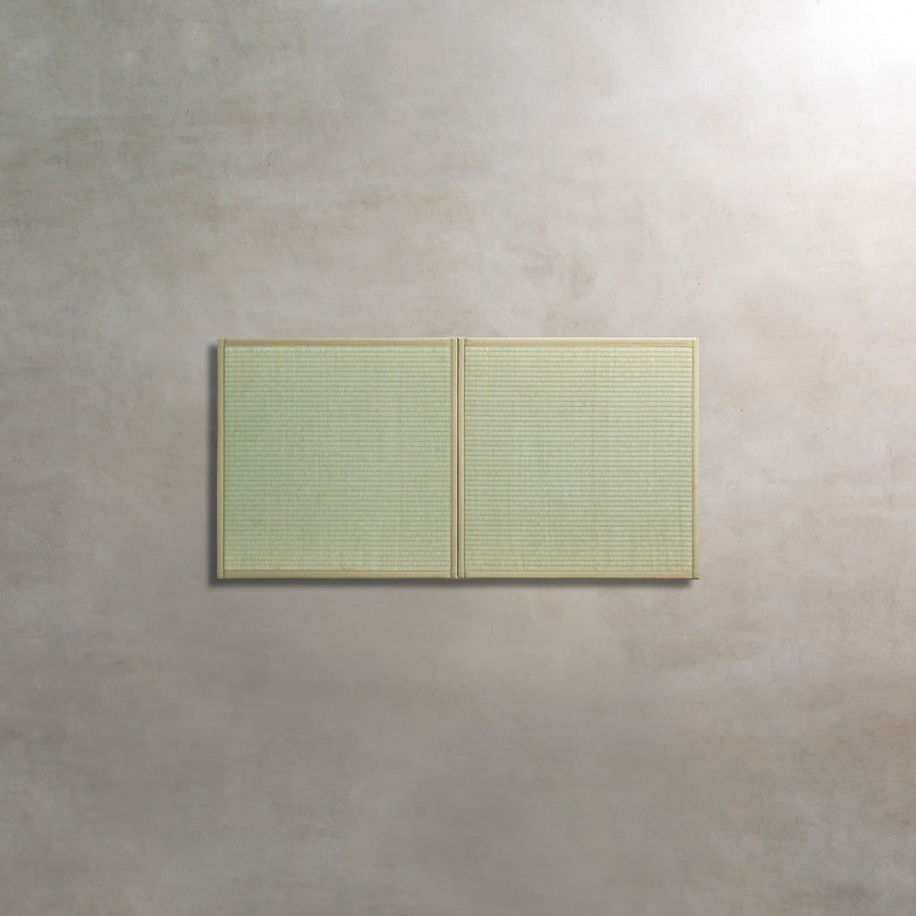 国産のい草をつかった爽やかな印象の70 × 70cmの置き畳（2枚俯瞰カット）