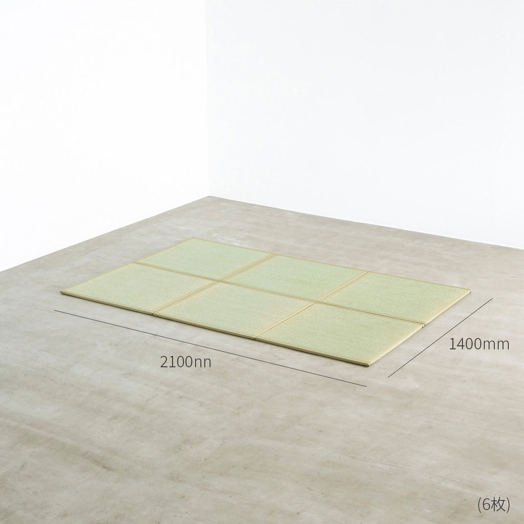 国産のい草をつかった爽やかな印象の70 × 70cmの置き畳（6枚サイズ画像）
