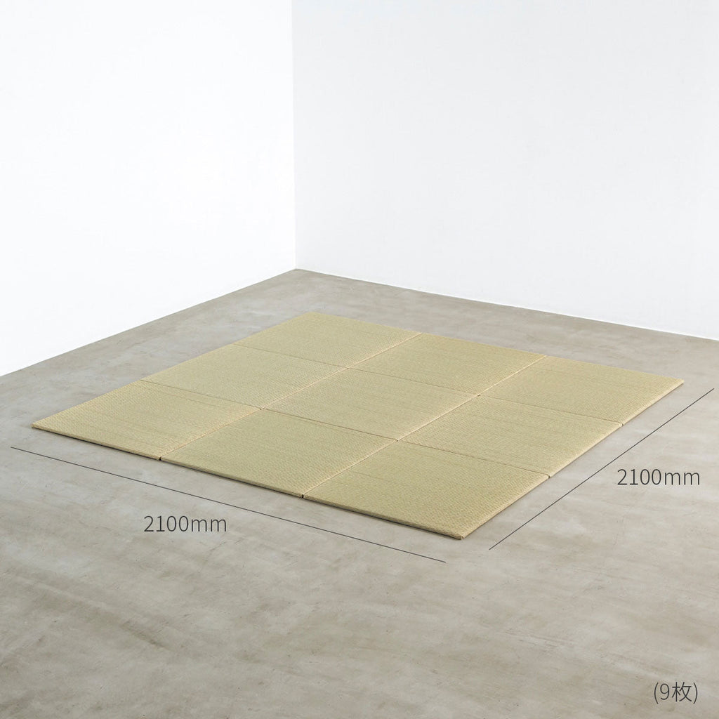 ヘリなしでスタイリッシュに仕上げた洗練された印象の70 × 70cmの置き畳（9枚サイズ画像）