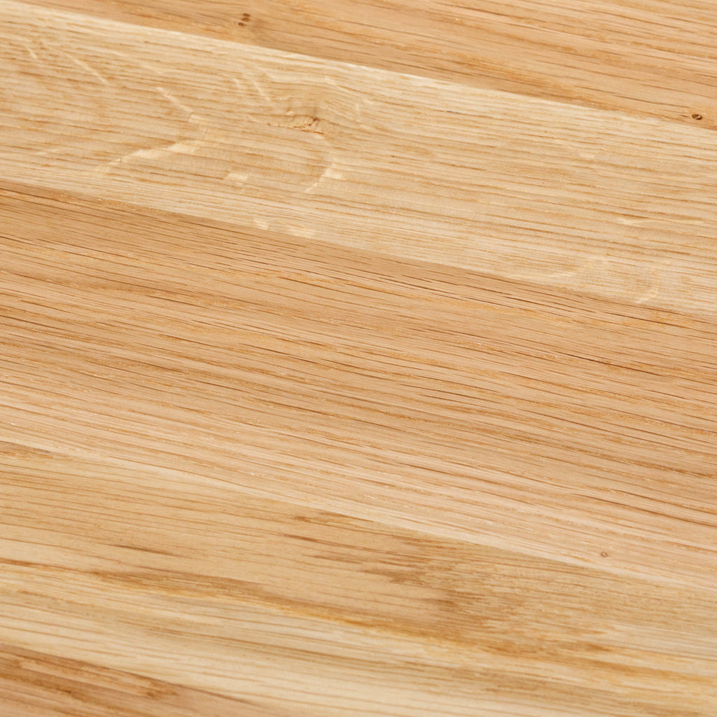 スマート造作カフェテーブル / 無垢 ホワイトオーク　白スチール脚 4本脚 × ラウンド φ61 - 80