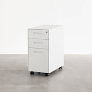Kanademonoのテーブルにフィットするシンプルなスリムキャビネットワゴン／ホワイト