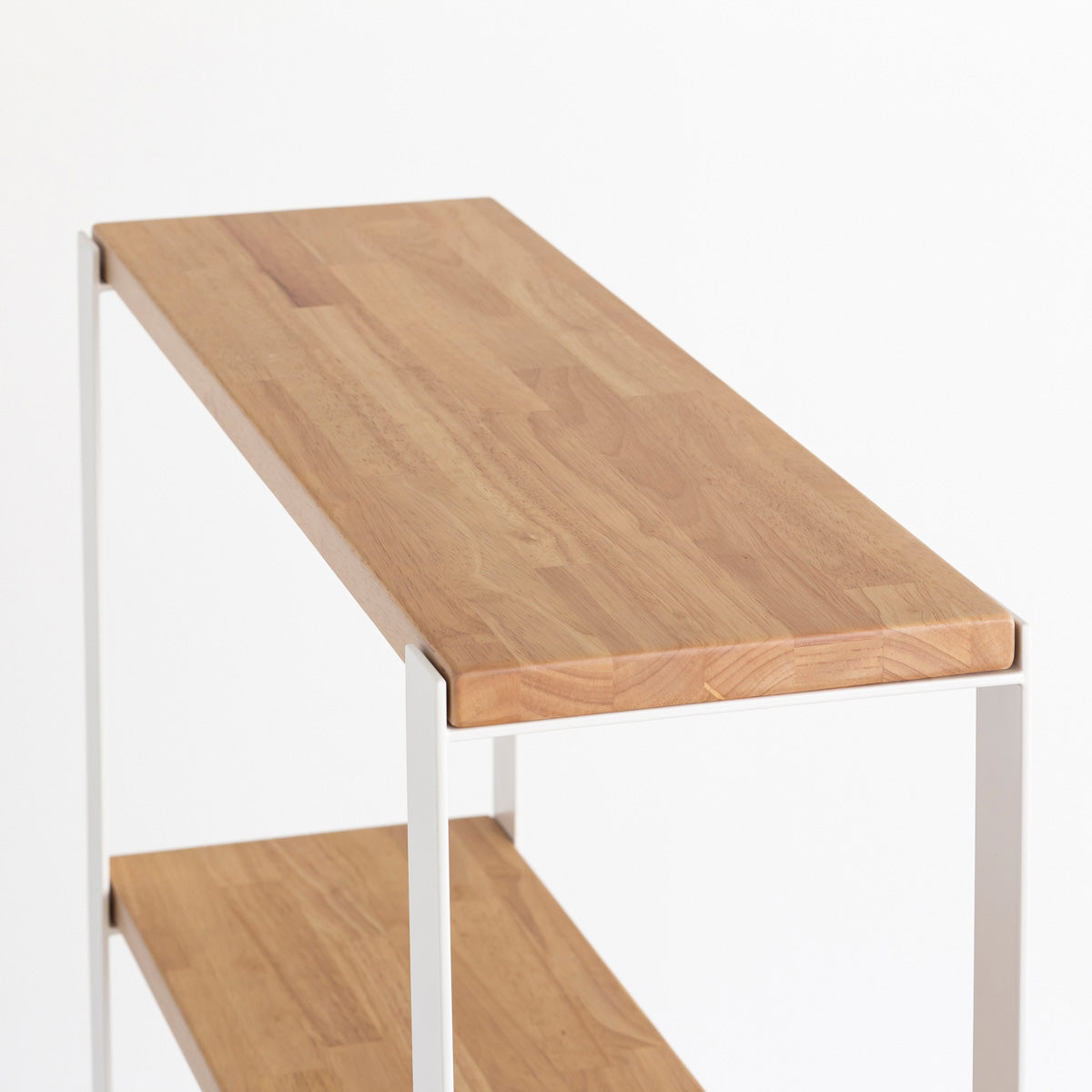 KANADEMONOのラバーウッドアッシュの棚板とホワイト脚を組み合わせたシェルフ（棚板）