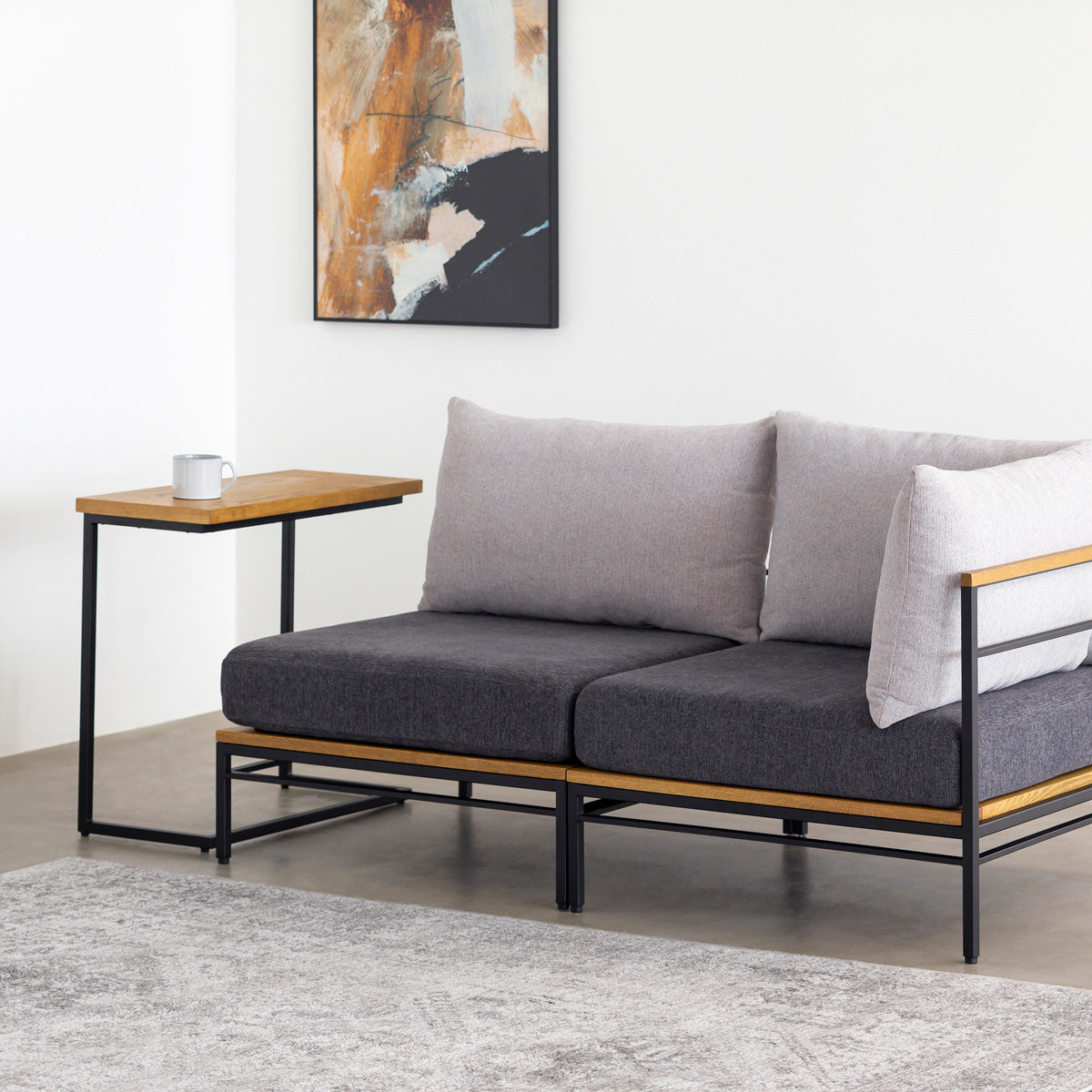Wood × Steel　コンビネーションソファ　1 seater