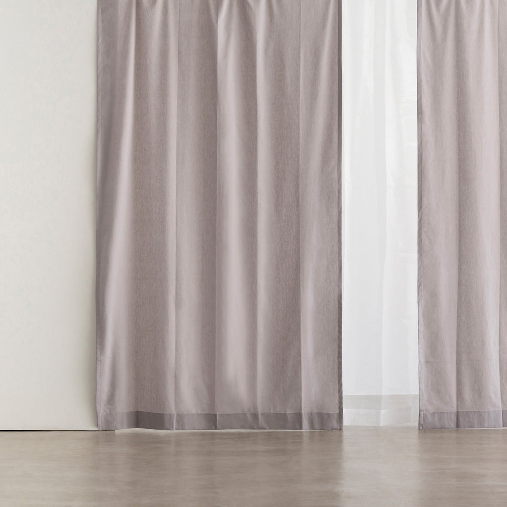 麻素材で優しい風合いに仕立てたリネンカーテン/グレー