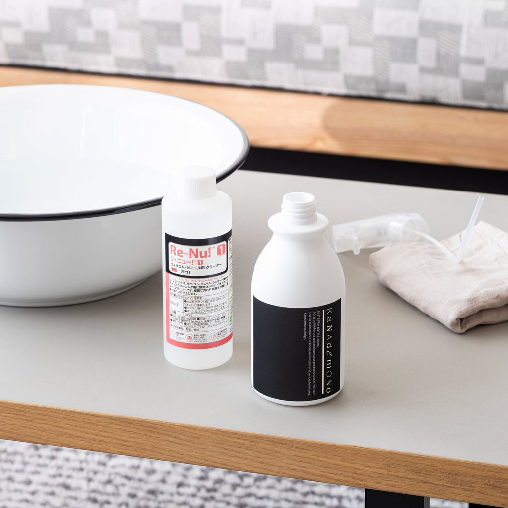 リノリウム製品・ビニール床専用のクリーナー「リ・ニュー！」 1・2 ＋ ボトルの3点セット