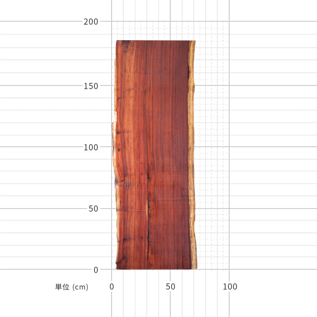 一枚板 / パードック #0018　1860 × 650 ~ 670 mm