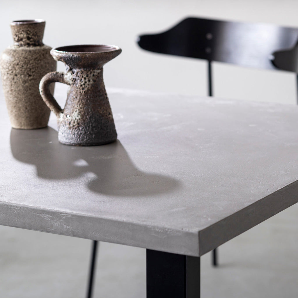 スマート造作テーブル / MORTEX モールテックス 全4色 × 黒スチール脚