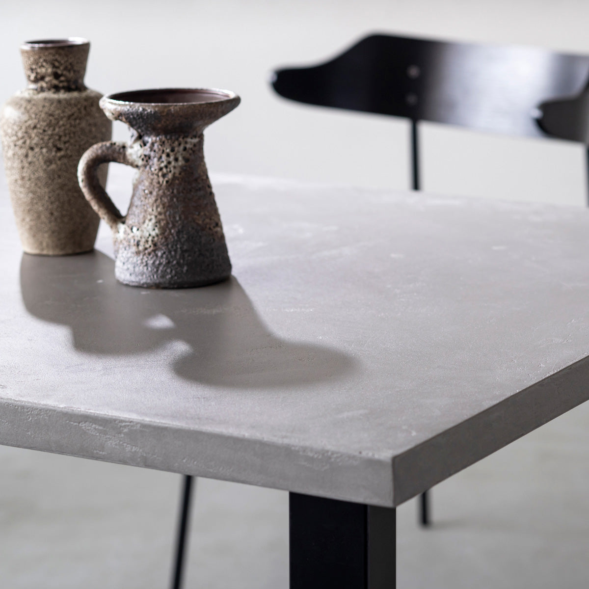 スマート造作テーブル / MORTEX モールテックス 全4色 × 黒スチール脚