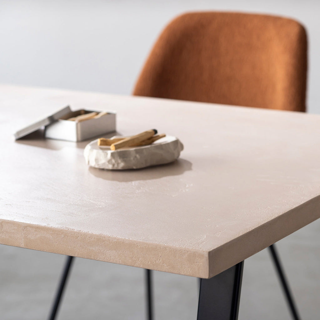 スマート造作テーブル / MORTEX モールテックス 全4色 × 黒スチール脚