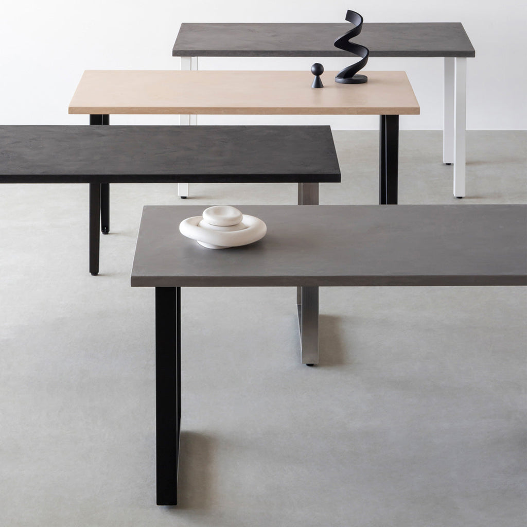 スマート造作テーブル / MORTEX モールテックス 全4色 × 黒スチール脚