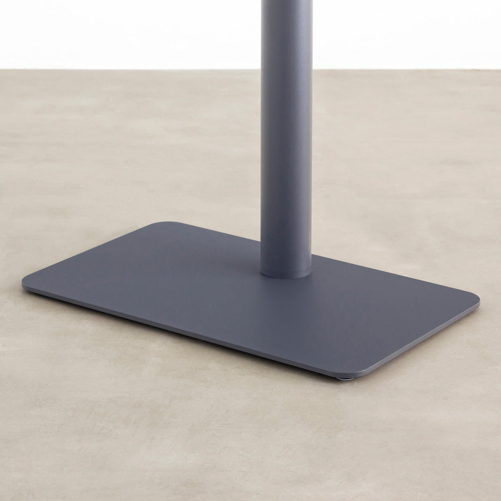 自由に高さを変えられる、シンプルでミニマルなグラファイトブレー昇降サイドテーブル（ベース）