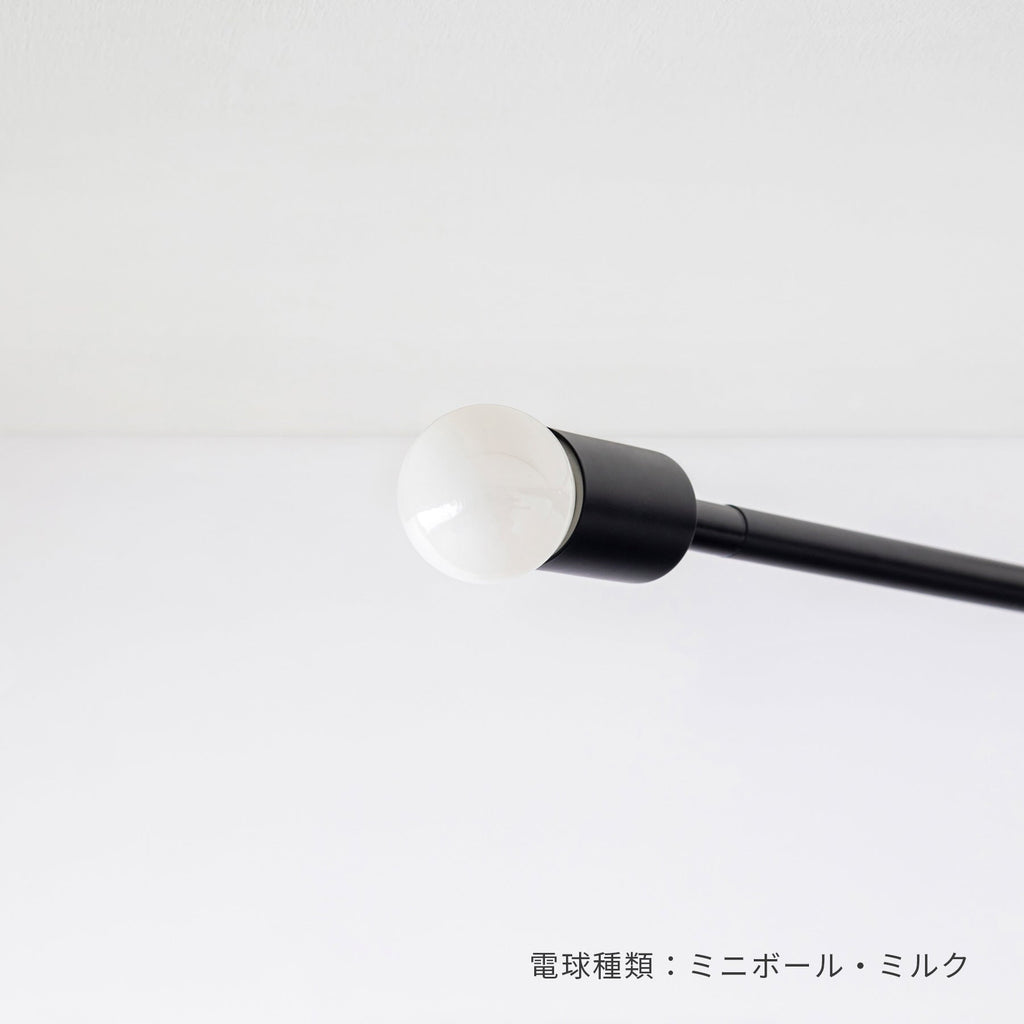 電球が選べる スチールバー 2灯 シーリングライト