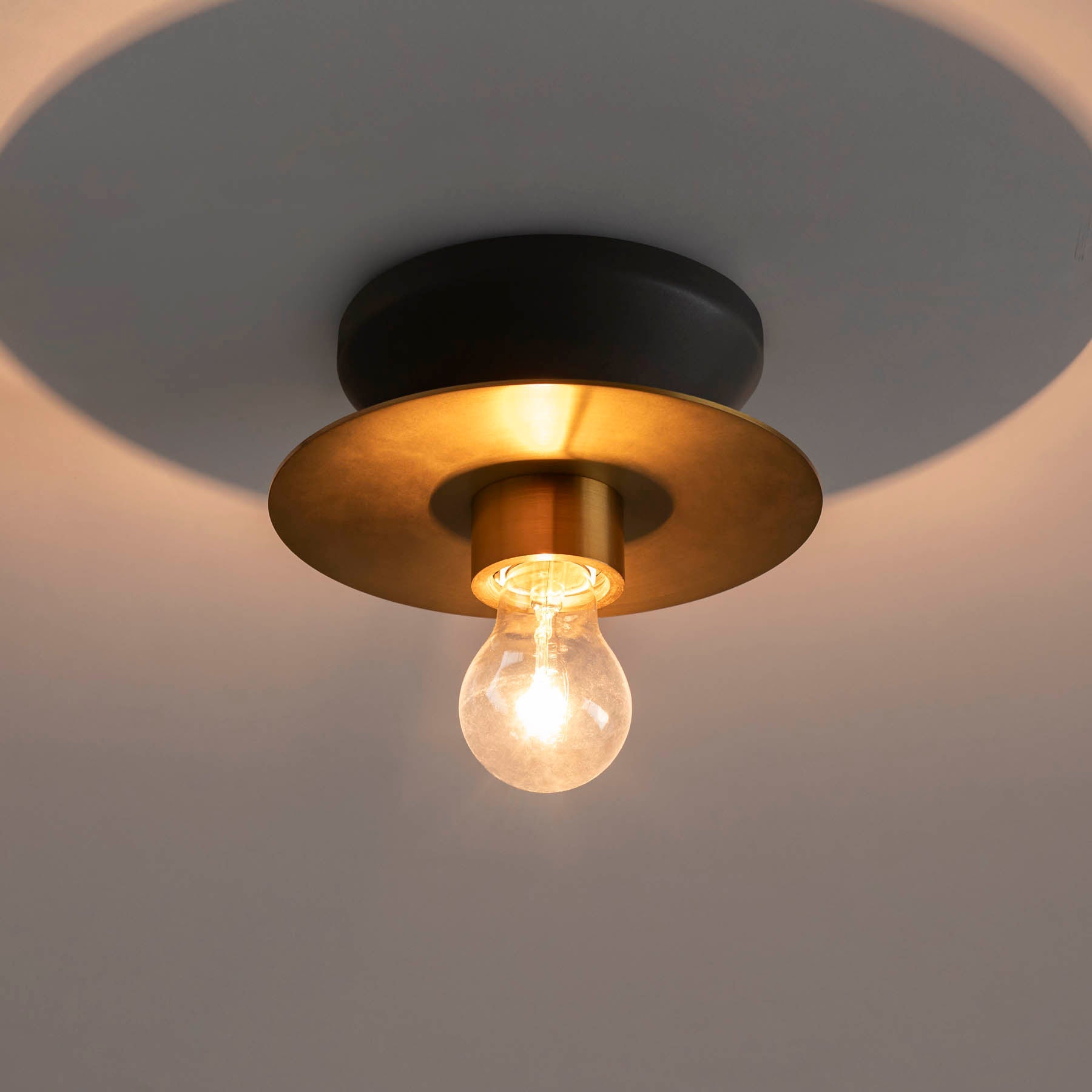 コンテンポラリー シーリングライト　グレー×ゴールド