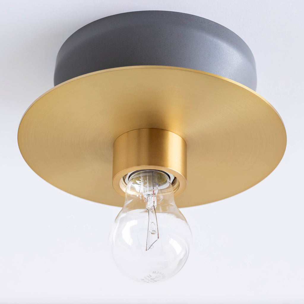 コンテンポラリー シーリングライト　グレー×ゴールド