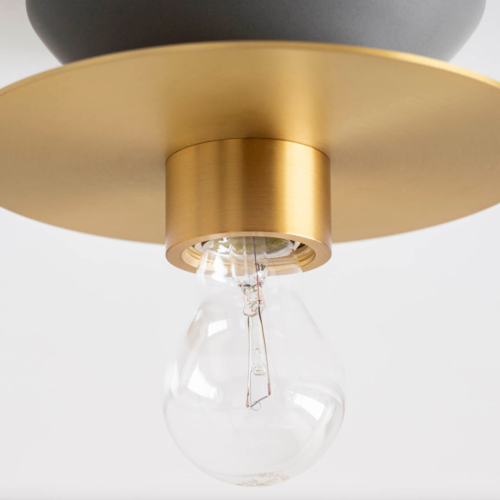 コンテンポラリー シーリングライト　グレー×ゴールド