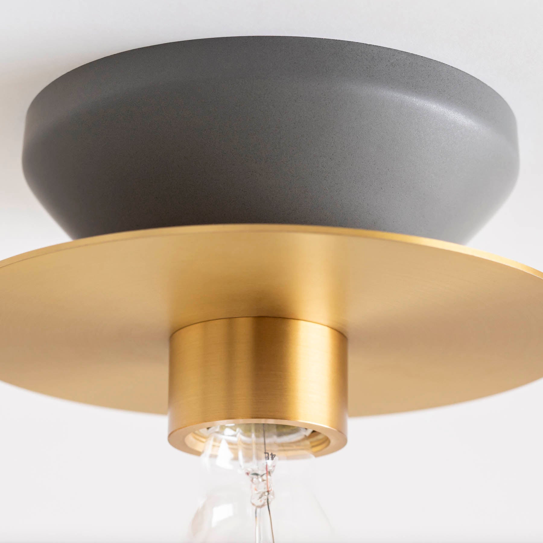 コンテンポラリー シーリングライト　グレー×ゴールド