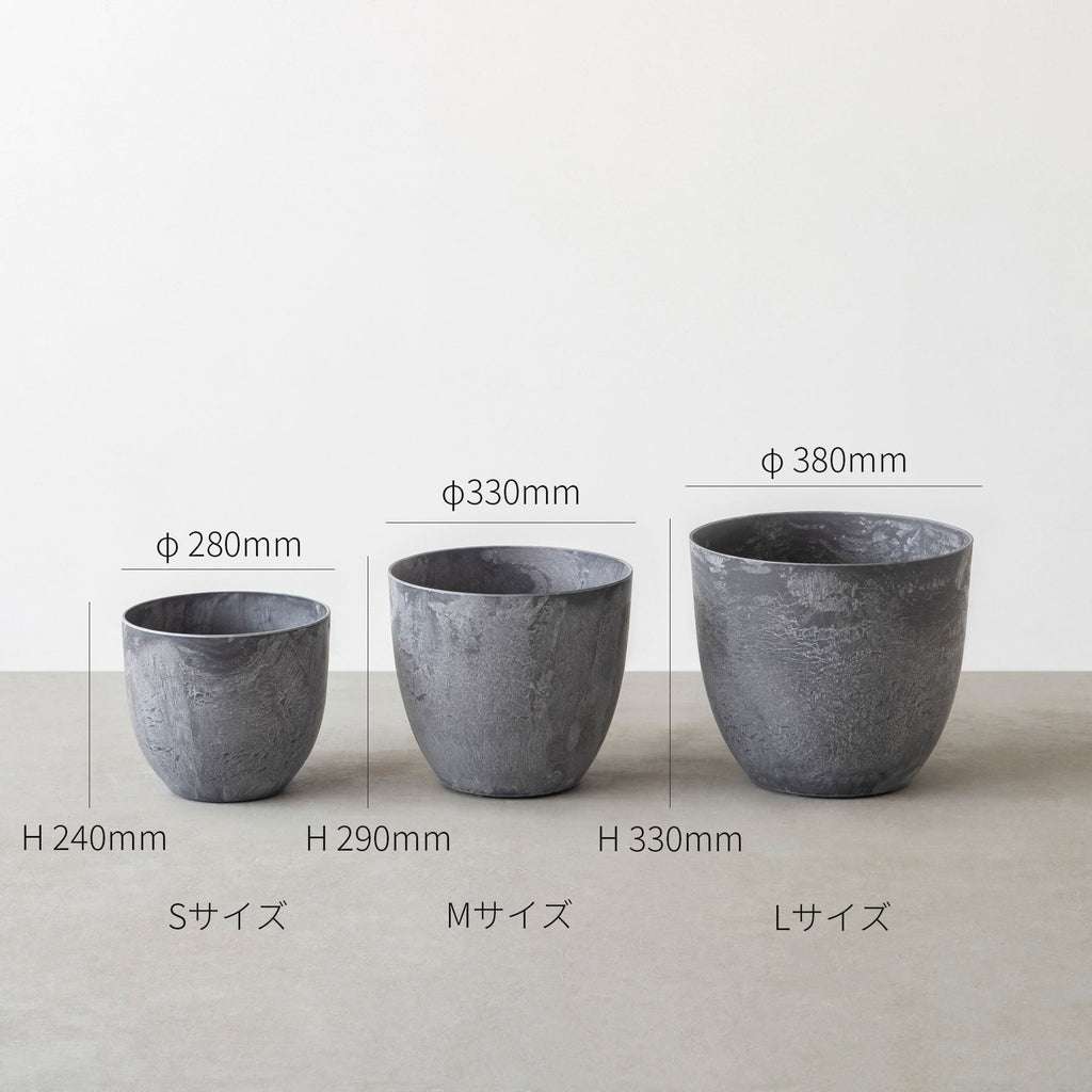 アートストーンな鉢カバー（サイズ画像）