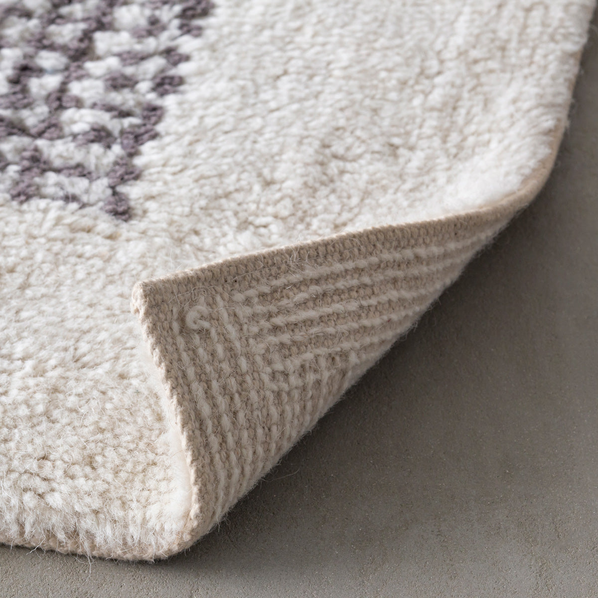 超大判 グレージュ256×172 ボタニカル トルコヴィンテージラグ