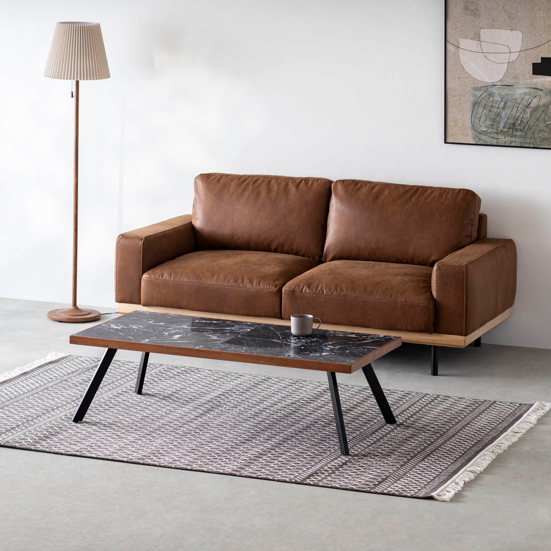 スーパーレザーテックスを採用した2.5シーターソファ