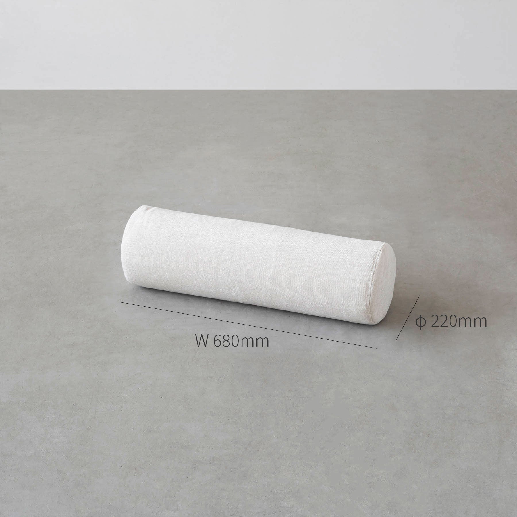 カスタマイズできるクッションソファ用の円柱クッション（サイズ画像）