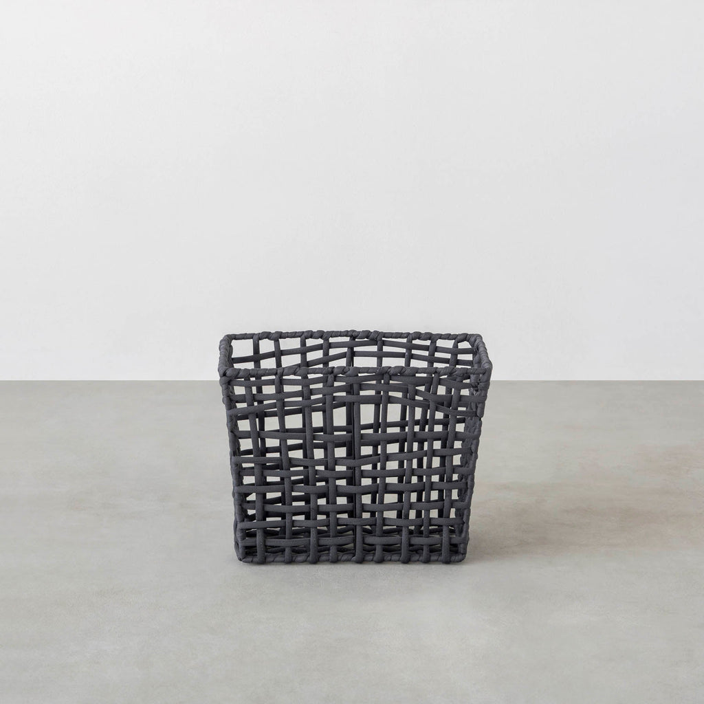 手編みのロープバスケットスリムLサイズ