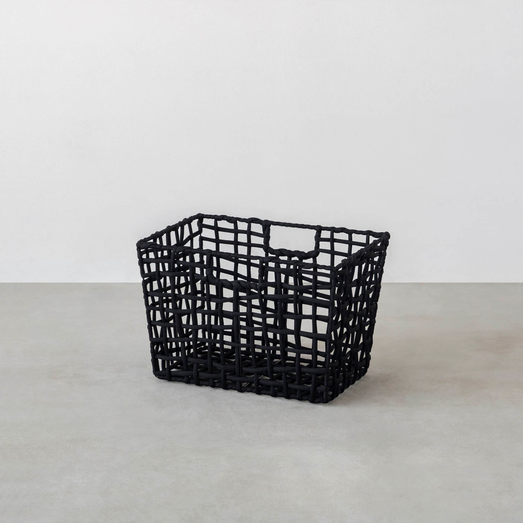 手編みのロープバスケットワイドLサイズ