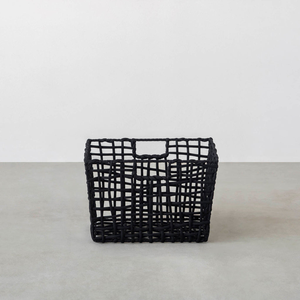 手編みのロープバスケットワイドLサイズ