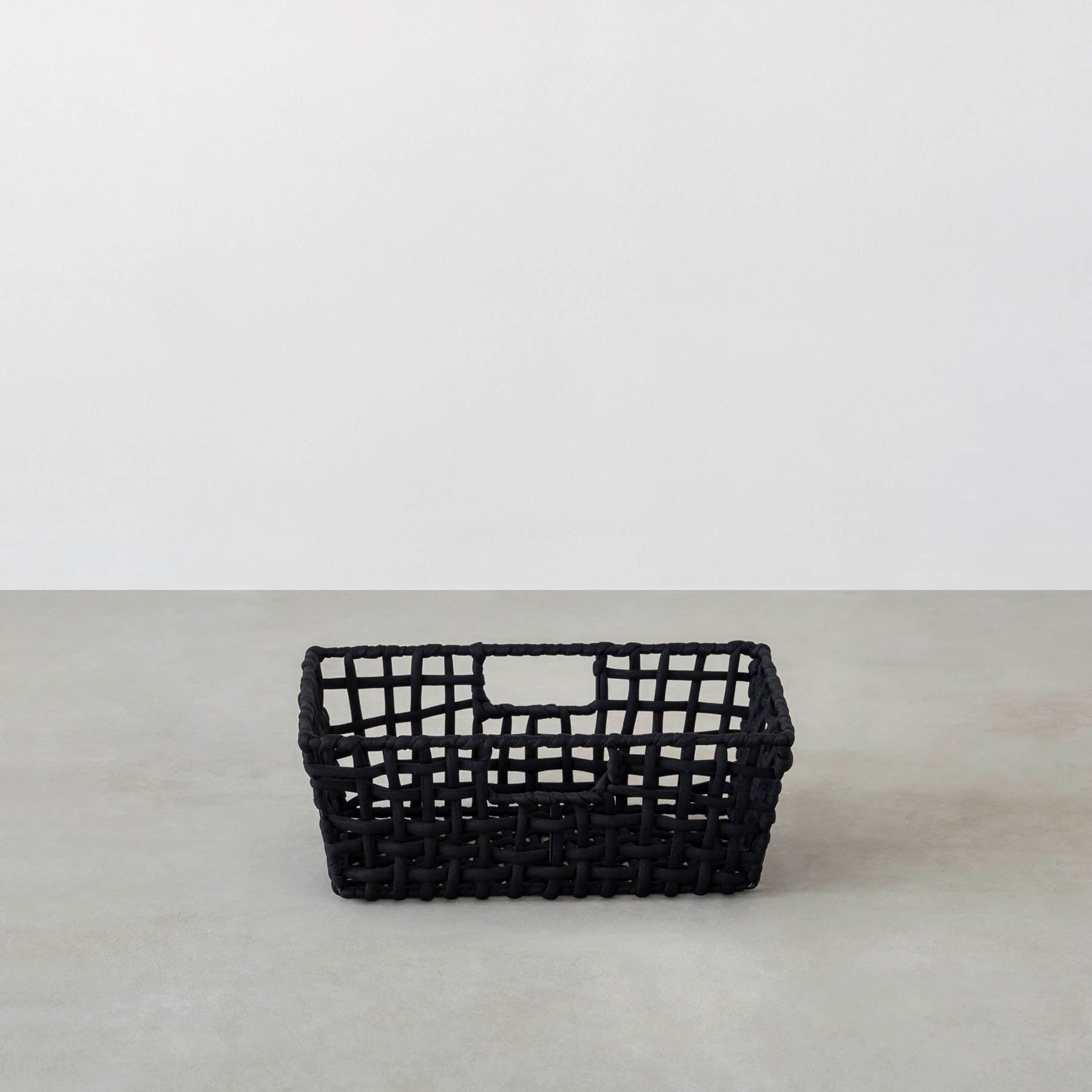 手編みのロープバスケットワイドSサイズ