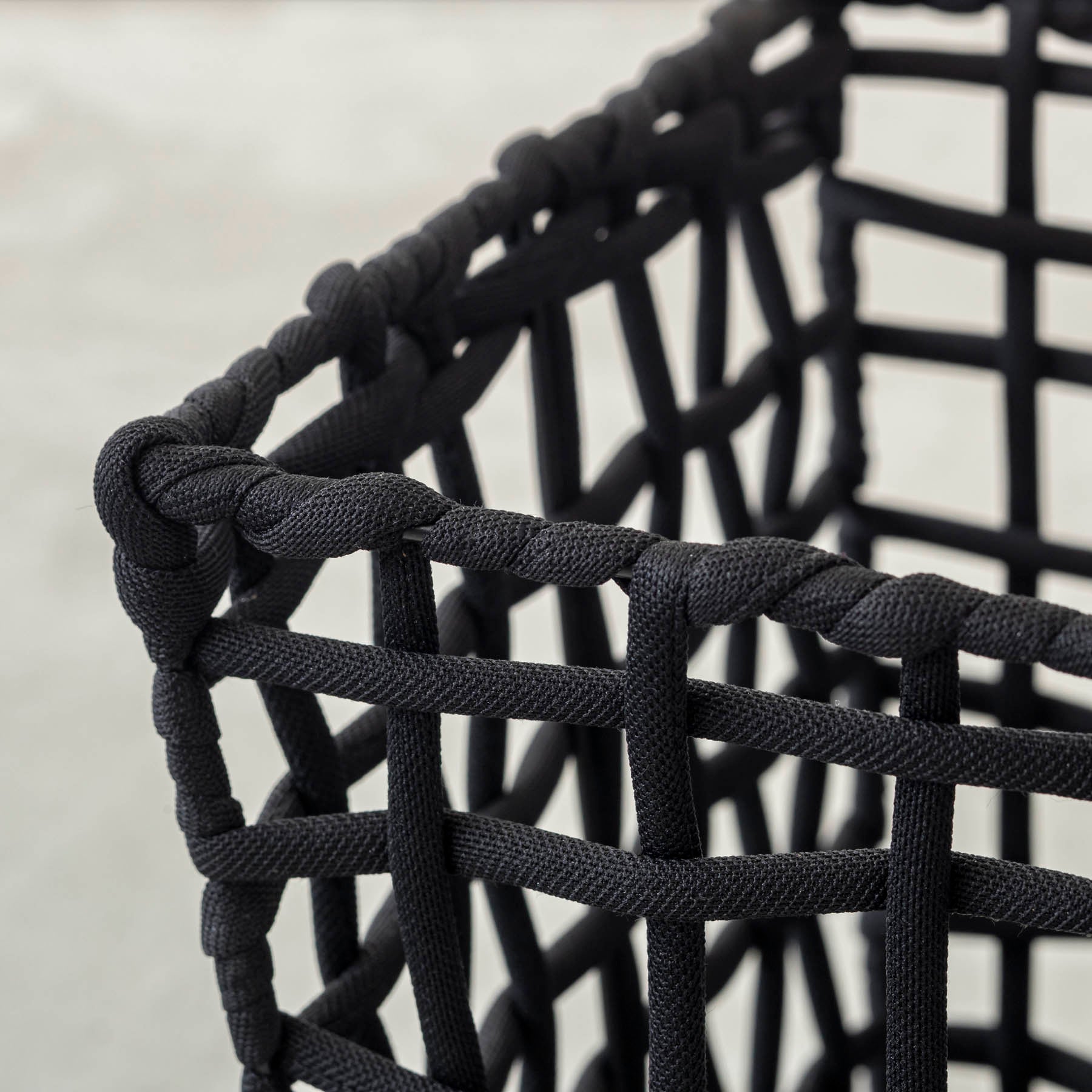 手編みのロープバスケットワイドSサイズ