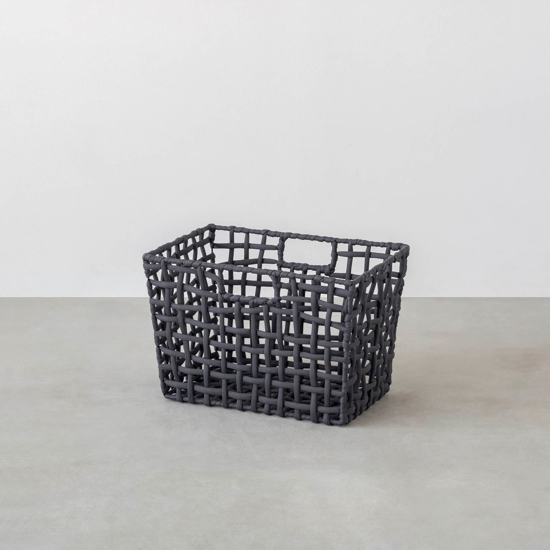 手編みのロープバスケットワイドLサイズ