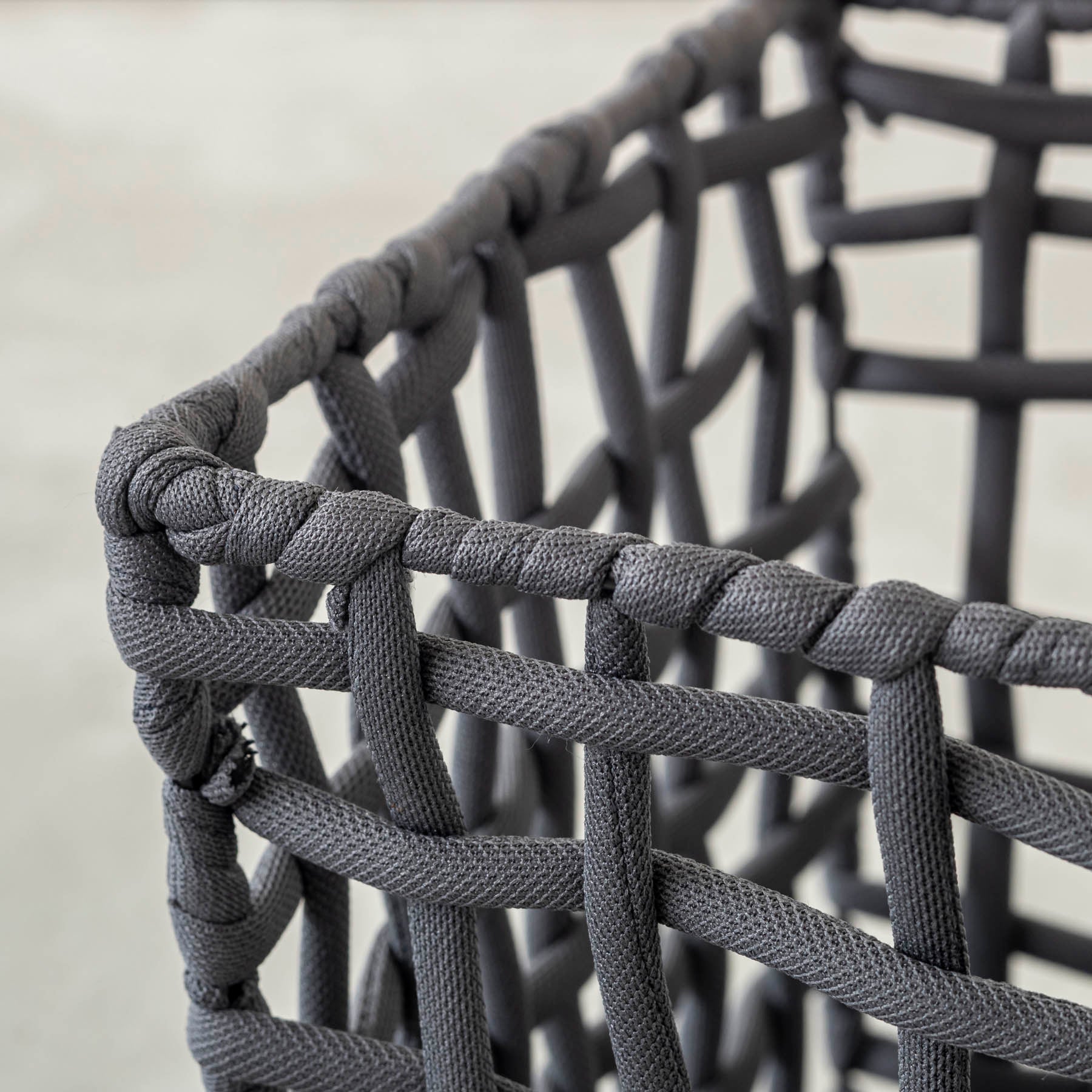 手編みのロープバスケットワイドSサイズ