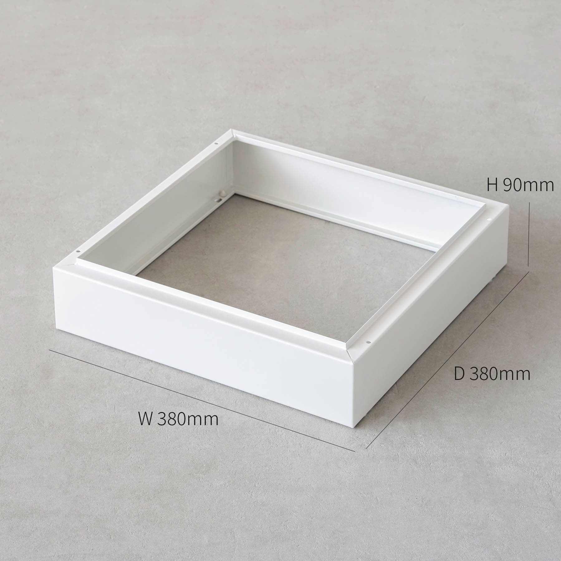 シンプルなスチール製ロッカー専用ベース（サイズ画像）