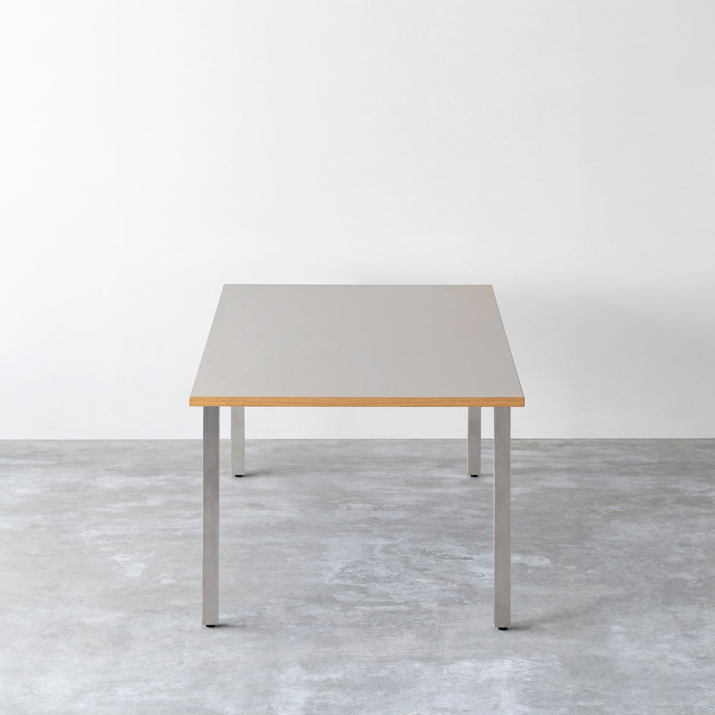 【Hチェック待ち】【テスト公開中】THE TABLE / リノリウム 全32色 × Stainless × W181 - 200cm