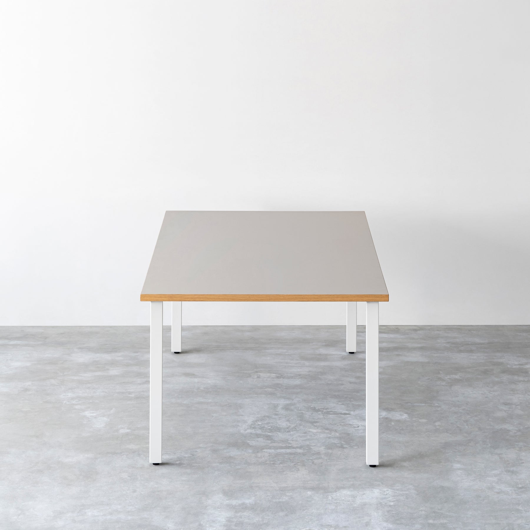 【Hチェック待ち】【テスト公開中】THE TABLE / リノリウム 全32色 × White Steel × W181 - 200cm